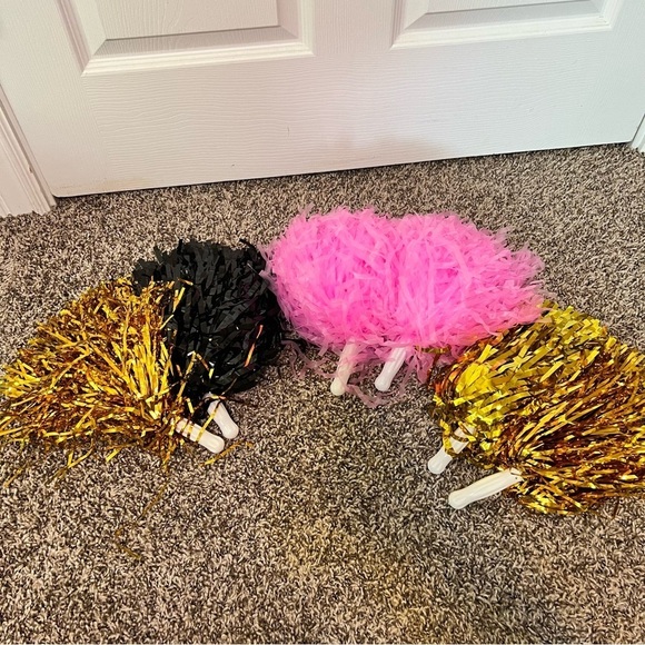 Cheer pompoms Set of 3 pompoms - Picture 1 of 4